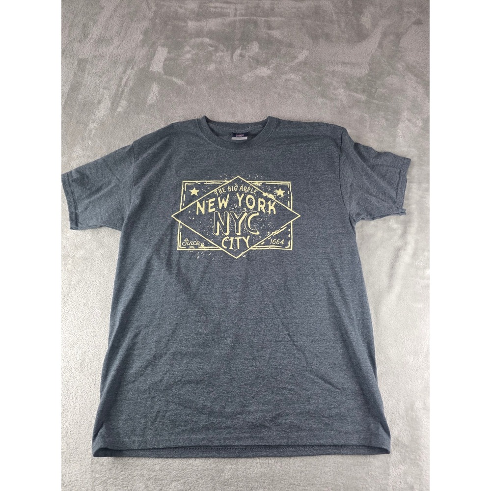 MV Sport T-Shirt Mens Large Gray New York NYC The Big Apple Graphic